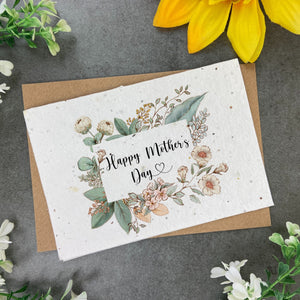 Happy Mother's Day - Floral Plantable Seed Card