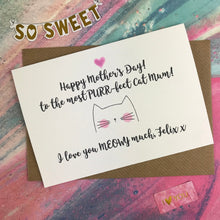 Load image into Gallery viewer, Happy Mother&#39;s Day - Cat Mum Card-7-The Persnickety Co
