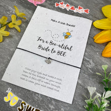 Load image into Gallery viewer, Bride To Bee Wish Bracelet On Plantable Seed Card-5-The Persnickety Co
