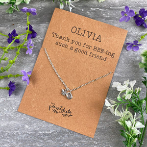 Friend Bee Necklace-The Persnickety Co