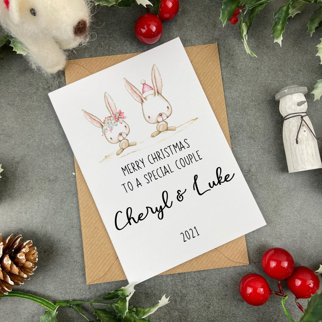 Personalised Couples Christmas Card-The Persnickety Co