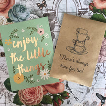 Load image into Gallery viewer, There&#39;s Always Time For Tea! Mini Kraft Envelope with Tea Bag-The Persnickety Co
