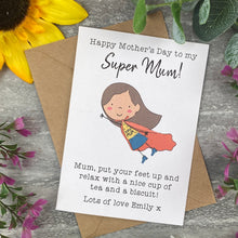 Load image into Gallery viewer, Mother&#39;s Day Super Mum Card-The Persnickety Co
