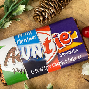 Personalised Christmas Auntie Chocolate Bar-2-The Persnickety Co