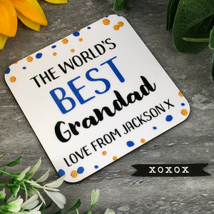 World's Best Grandad Personalised Coaster
