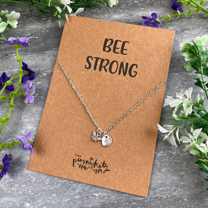 Bee Strong Necklace-7-The Persnickety Co