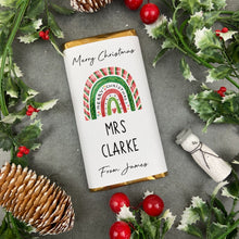 Load image into Gallery viewer, Merry Christmas - Personalised Rainbow Chocolate Bar-The Persnickety Co
