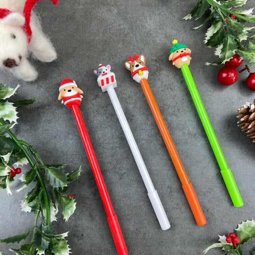 Cute Christmas Dog Gel Pens-The Persnickety Co