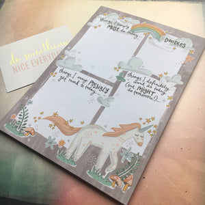 Unicorns and Rainbows A5 Notepad-2-The Persnickety Co