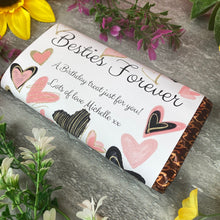 Load image into Gallery viewer, Personalised Besties Forever Birthday Chocolate Bar
