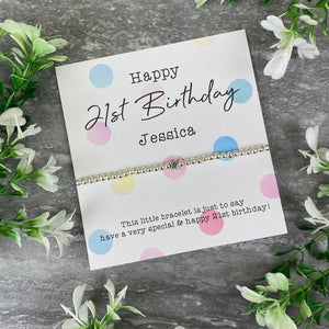 Happy 21st Birthday Beaded Bracelet-10-The Persnickety Co