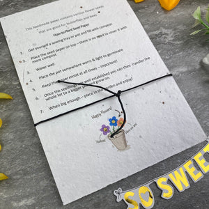 Mummy To Bee Wish Bracelet On Plantable Seed Card-9-The Persnickety Co