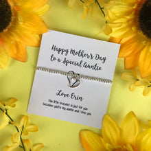 Load image into Gallery viewer, Happy Mother&#39;s Day To A Special Auntie Beaded Charm Bracelet-2-The Persnickety Co
