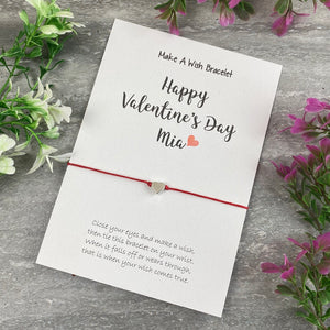 Happy Valentine's Day Personalised Wish Bracelet-5-The Persnickety Co