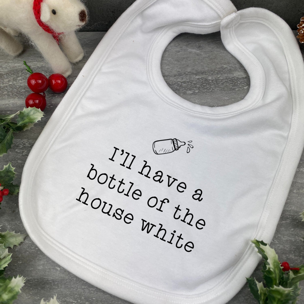 House White - Funny Baby Bib-The Persnickety Co