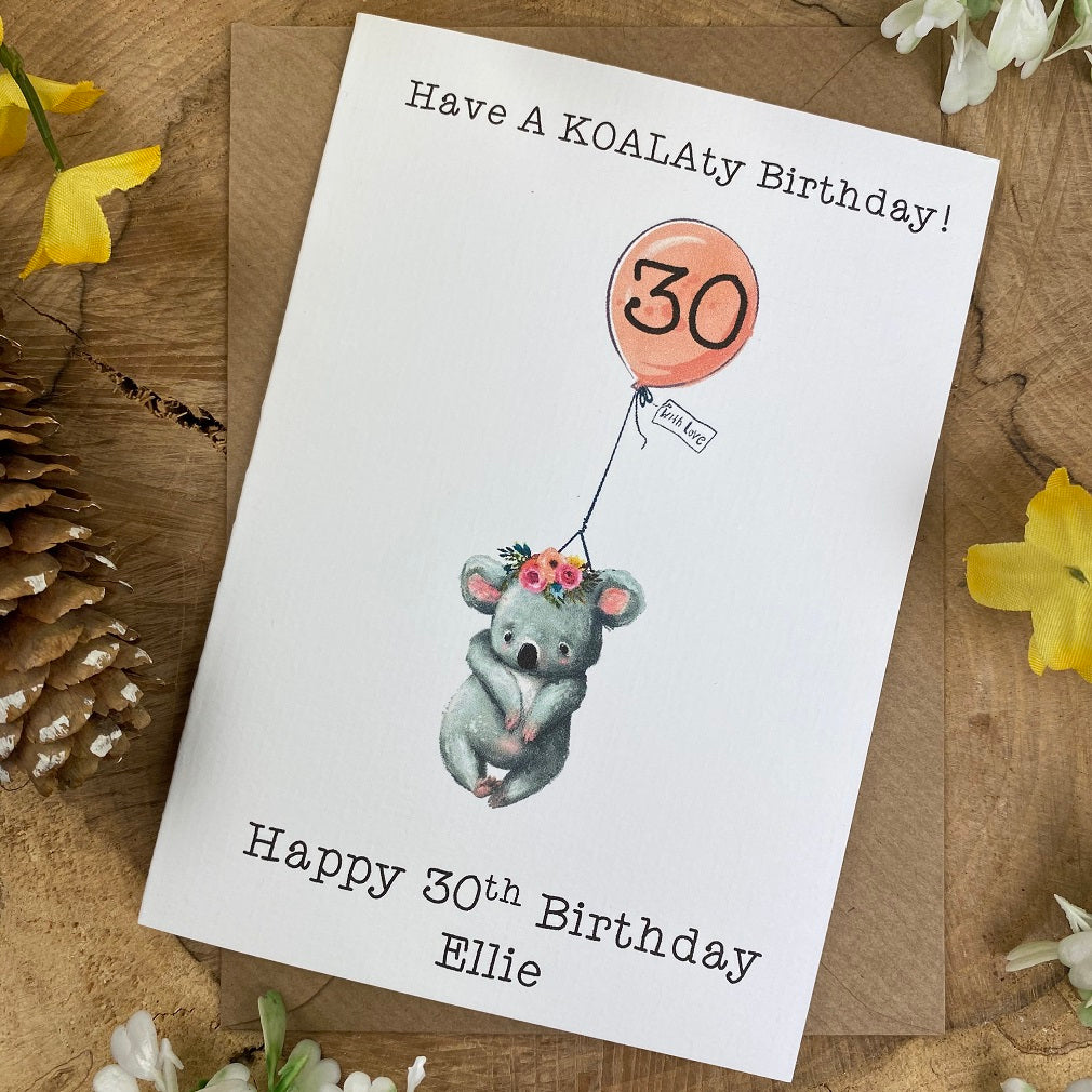KOALAty Birthday - Personalised Card-The Persnickety Co