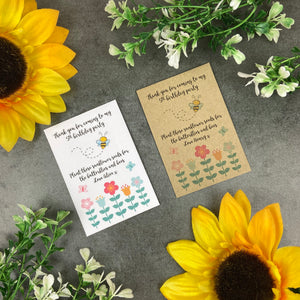 Bee Sunflower Seed Packets