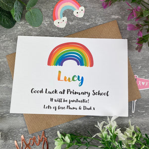 Good Luck At Primary School Rainbow Card-4-The Persnickety Co
