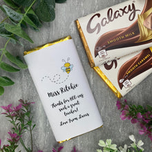 Load image into Gallery viewer, Thank You For Bee-ing Such A Great Teacher- Personalised Chocolate Bar-The Persnickety Co
