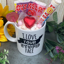 Load image into Gallery viewer, I Love Your Stupid Face Valentine&#39;s Mug

