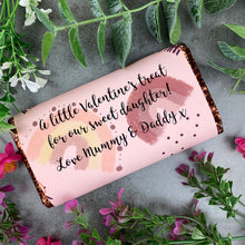 Load image into Gallery viewer, Personalised Sweet Daughter Valentine Chocolate Bar
