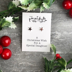 A Christmas Wish For A Special Daughter - Star Earrings-The Persnickety Co