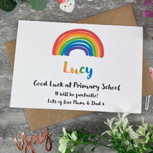 Load image into Gallery viewer, Good Luck At Primary School Rainbow Card-7-The Persnickety Co
