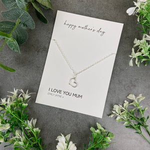 Dainty Heart Necklace - Happy Mother's Day