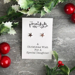 A Christmas Wish For A Special Daughter - Star Earrings-2-The Persnickety Co