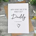 Load image into Gallery viewer, World&#39;s Best Daddy Father&#39;s Day Card
