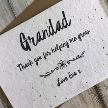 Load image into Gallery viewer, Grandad Thank You For Helping Me Grow - Personalised Card-4-The Persnickety Co
