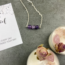 Load image into Gallery viewer, Amethyst Gemstone Necklace and Bracelet
