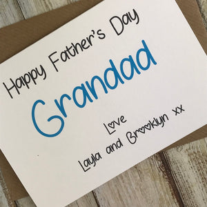 Happy Fathers Day Grandad - Personalised Card-5-The Persnickety Co