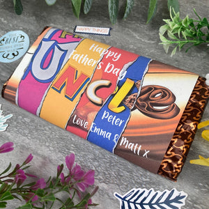 Happy Father's Day Uncle Personalised Chocolate Bar