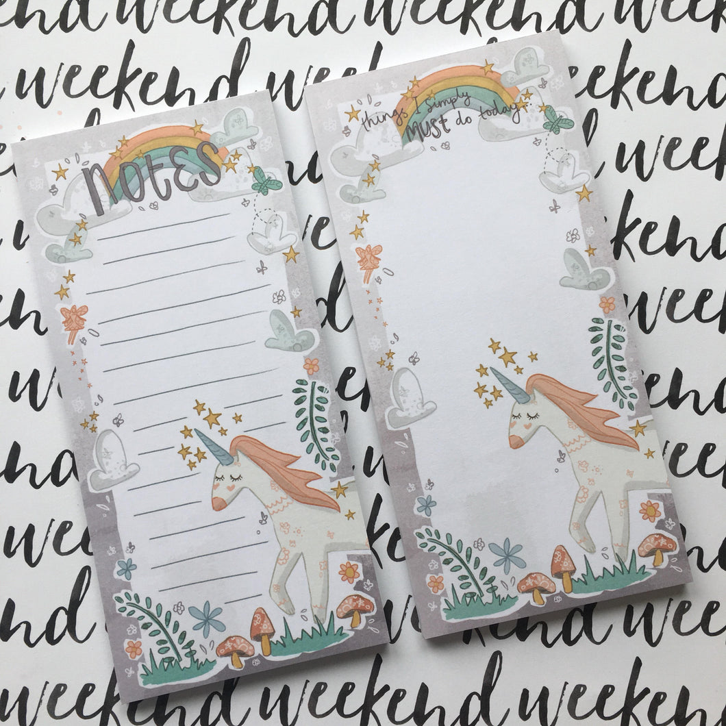 Unicorns and Rainbows List Pad-The Persnickety Co