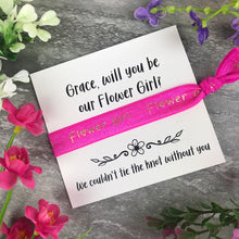 Load image into Gallery viewer, Flower Girl Proposal Hair Tie / Wrist Band-The Persnickety Co
