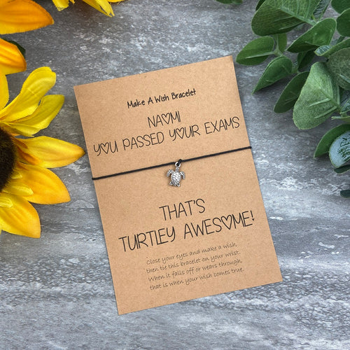 Exam Congratulation - Turtle Wish Bracelet-The Persnickety Co