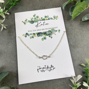 Bridesmaid Proposal Gift - Knot Necklace