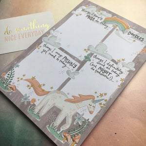 Unicorns and Rainbows A5 Notepad-3-The Persnickety Co