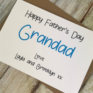Happy Fathers Day Grandad - Personalised Card-3-The Persnickety Co