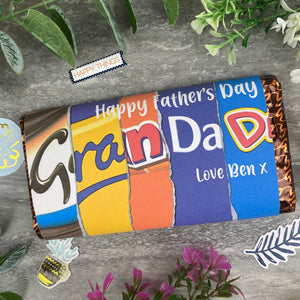 Happy Father's Day Grandad Personalised Chocolate Bar