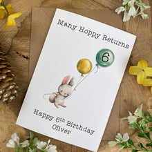 Load image into Gallery viewer, Many Hoppy Returns Personalised Card-The Persnickety Co
