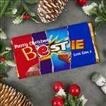 Merry Christmas Bestie Novelty Personalised Chocolate Bar