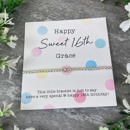 Happy Sweet 16th Beaded Bracelet-The Persnickety Co