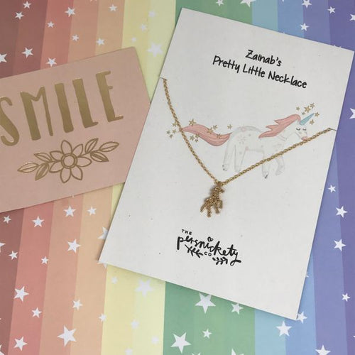 Personalised Unicorn Necklace-The Persnickety Co