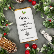 Load image into Gallery viewer, Happy Christmas From The Dog - Personalised Christmas Chocolate Bar
