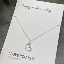 Load image into Gallery viewer, Dainty Heart Necklace - Happy Mother&#39;s Day
