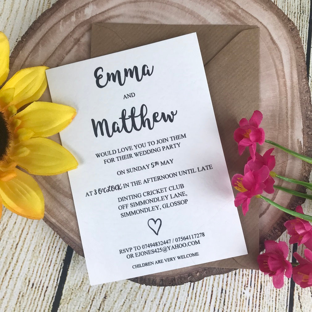 Personalised Wedding Invitation Wedding Cards Invitations Party Invitations