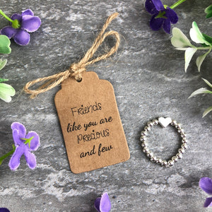Friends Like You Are Precious & Few Stretch Ring-3-The Persnickety Co