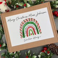 Load image into Gallery viewer, Personalised Christmas Rainbow Sweet Box-The Persnickety Co
